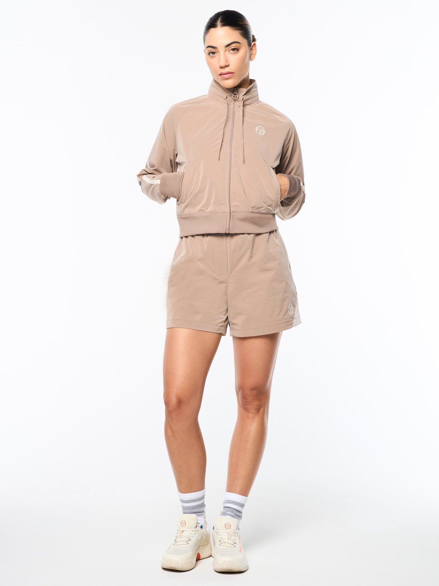Women | Pippa Track Jacket | Taupe Grey