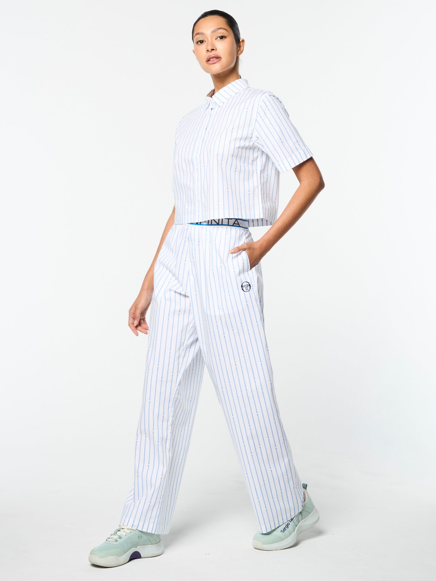 Women | Colonna Cropped Shirt | French Blue