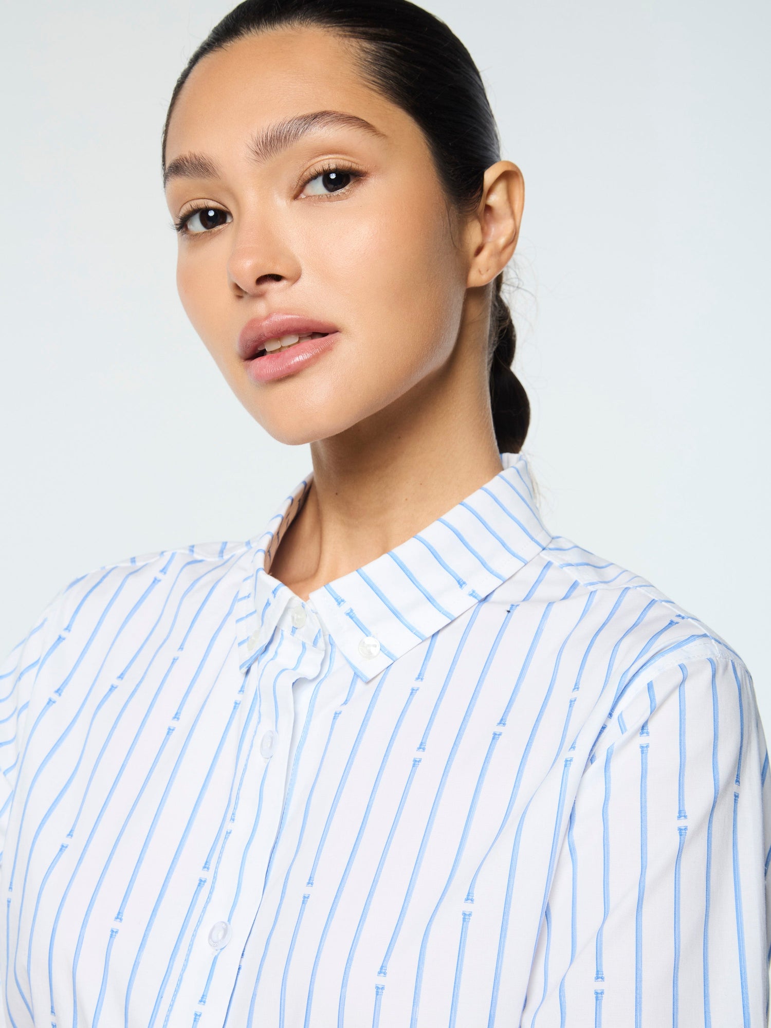 Women | Colonna Cropped Shirt | French Blue