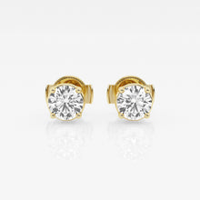 1.00 CT Round Lab-Grown Diamond | Stud Earrings | 14K Yellow Gold | G Color | SI Clarity