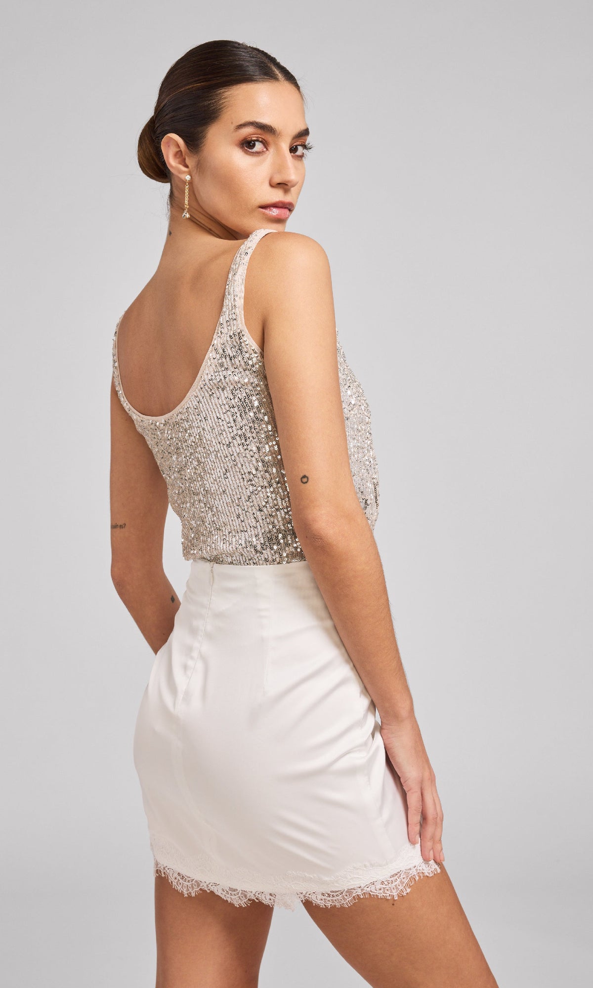 Jazz Sequin Tank | Silver