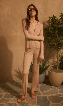 Rosetta Rib Pants | Metallic Copper