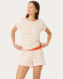 Womens | Suzie Pj Set - Hot Dog | Ivory