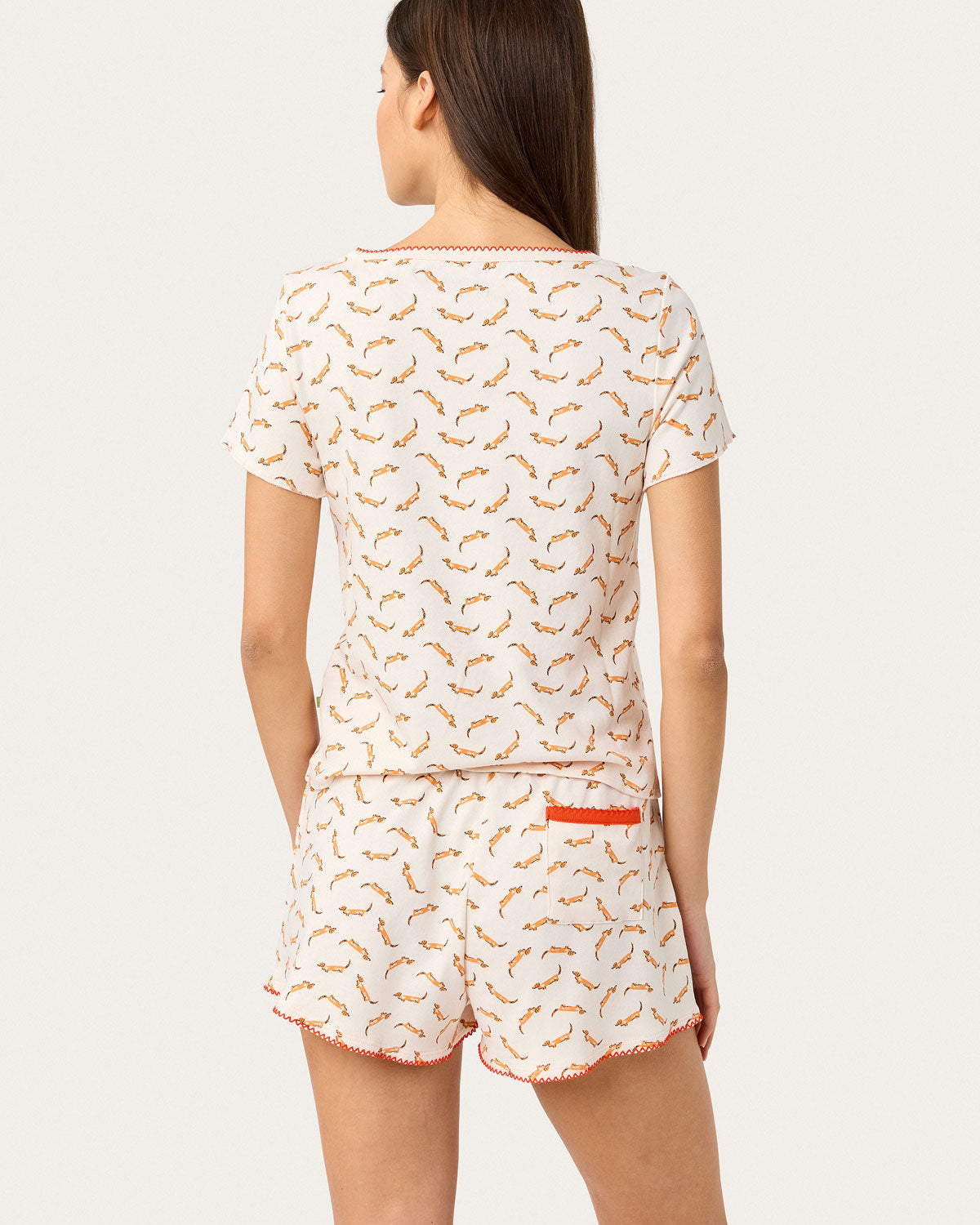 Womens | Suzie Pj Set - Hot Dog | Ivory