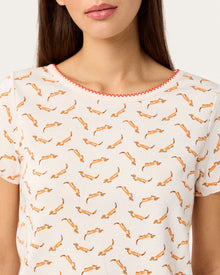 Womens | Suzie Pj Set - Hot Dog | Ivory
