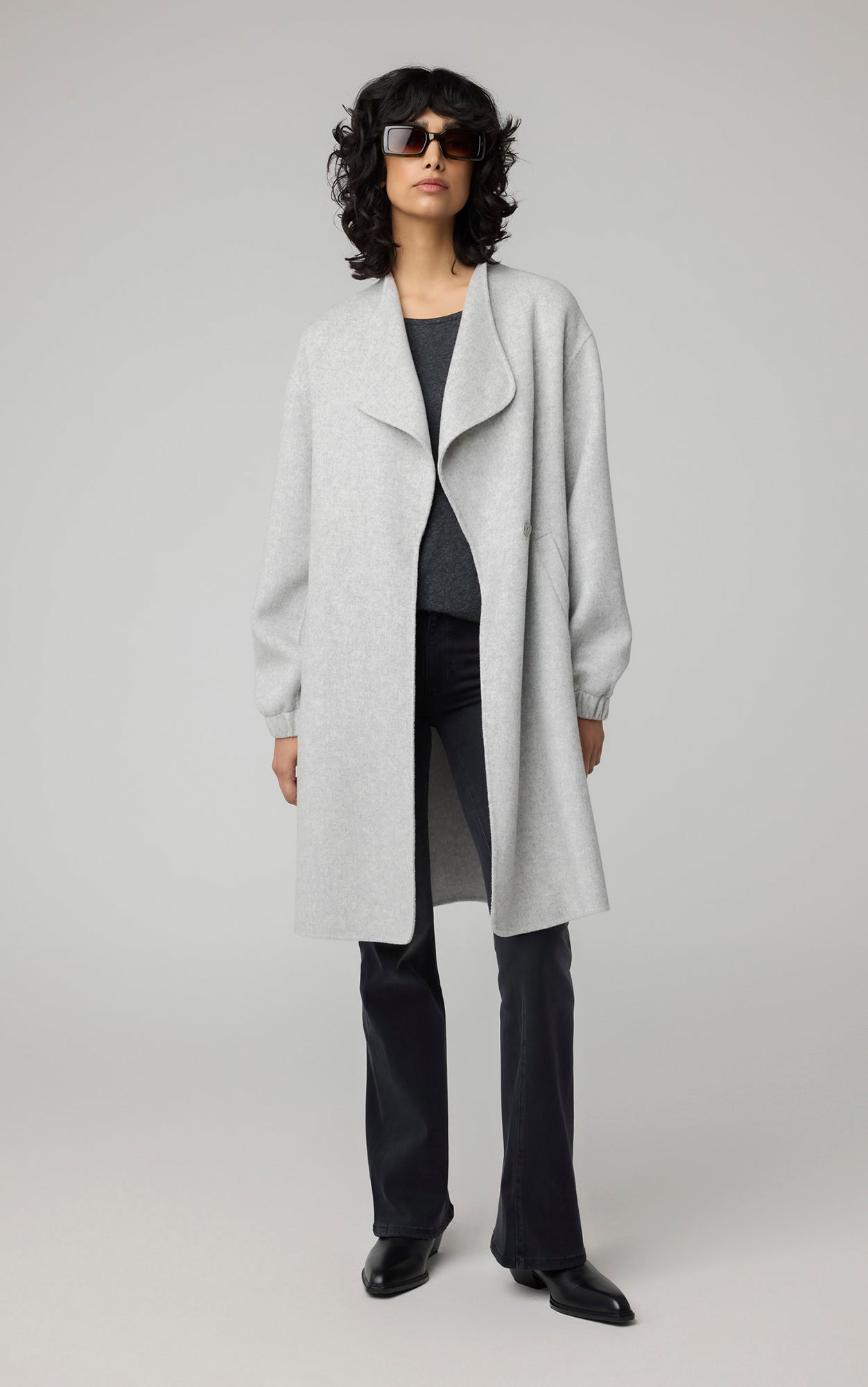 Suzie Relaxed-Fit Wool Coat | Stone