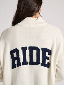 Ellsworth & Ivey | Madison Ride Quarterzip | Navy/White