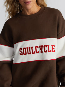 Soul by SoulCycle | Soulcycle Brown Block Crew Nec | Brown