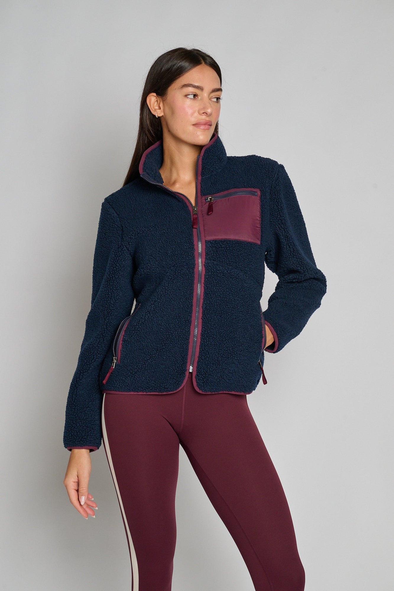 Splits59 | Harris Sherpa Jacket | Indigo Blue
