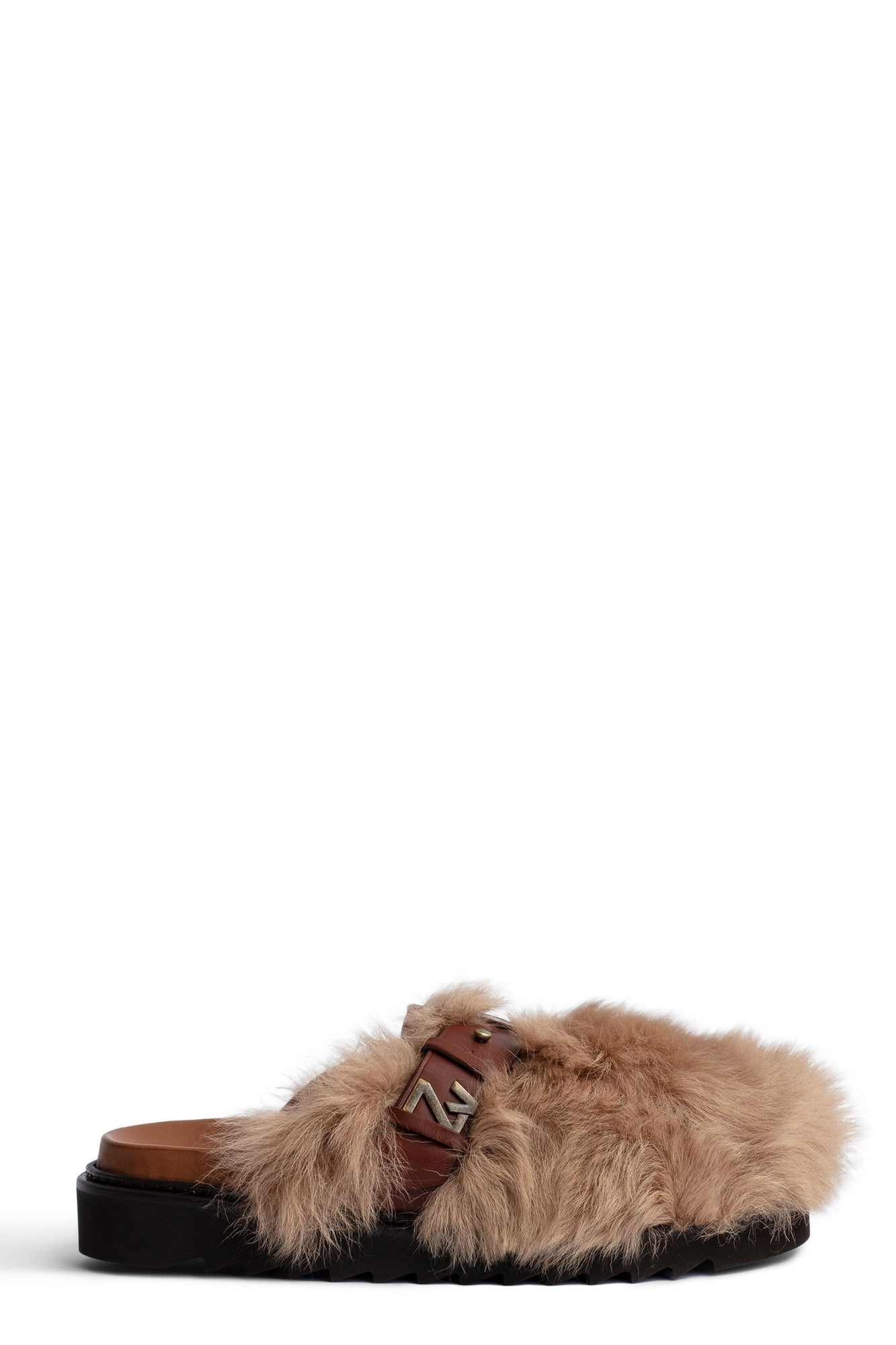 Alpha Mule Hairy Lambskin  | Tawny