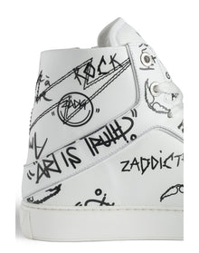 Women | High Flash Smooth Calfskin Gra | Blanc