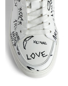 Women | High Flash Smooth Calfskin Gra | Blanc