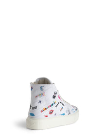 Women | High Flash Chunky Canvas Humbe | Blanc