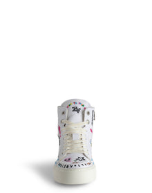 Women | High Flash Chunky Canvas Humbe | Blanc