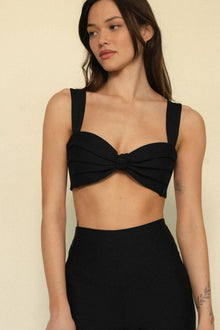 Hayden Pleated Bikini Top | Sable