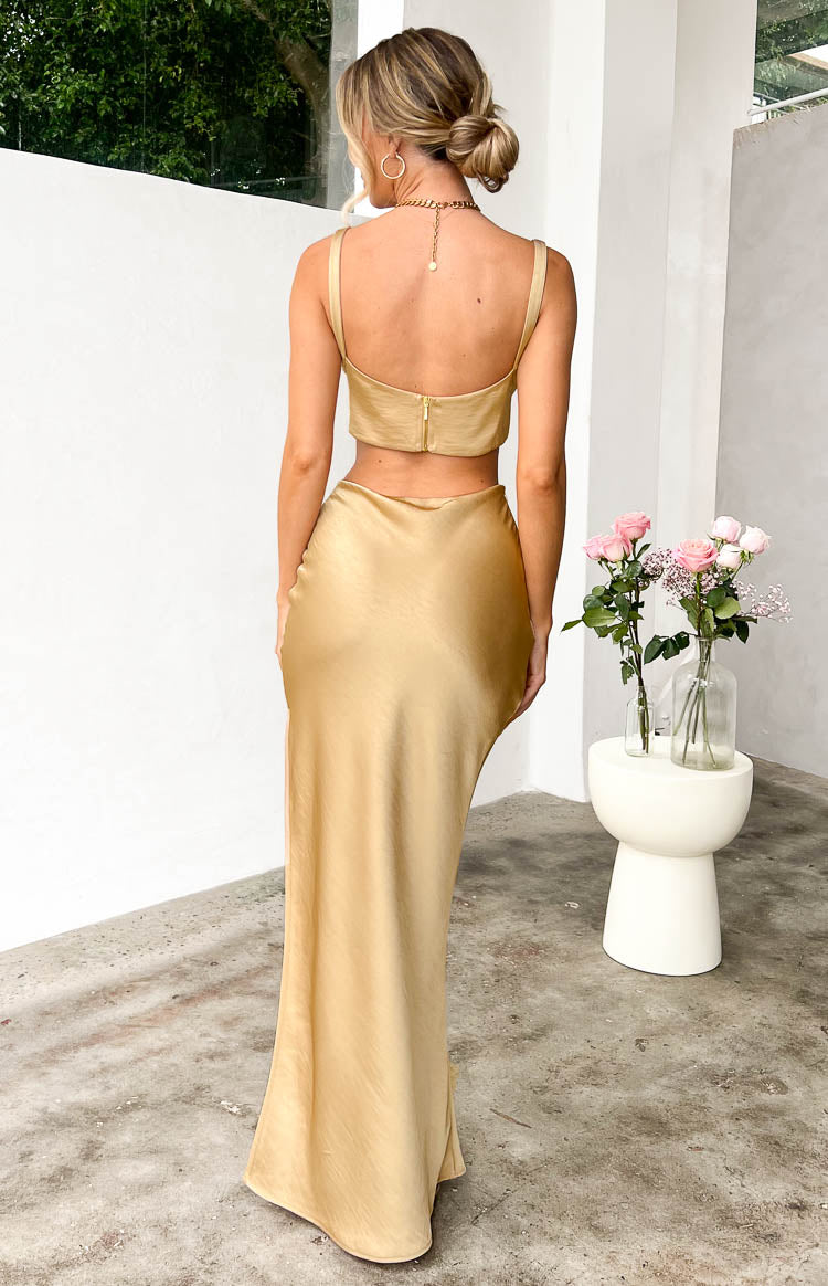 Sarah Corset Formal Maxi Dress | Champagne