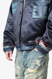 Satin Bomber Jacket | Washed Black