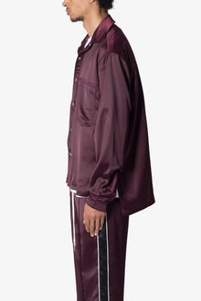 Satin Pocket Shirt | Burgundy
