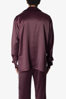 Satin Pocket Shirt | Burgundy