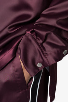 Satin Pocket Shirt | Burgundy