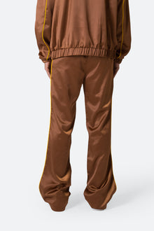 Satin Stacked Pants | Brown