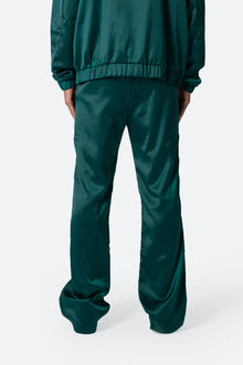 Satin Stacked Pants | Green