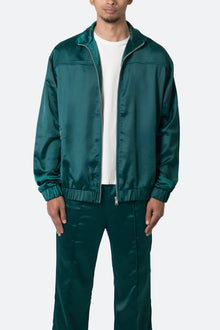 Satin Track Jacket | Green