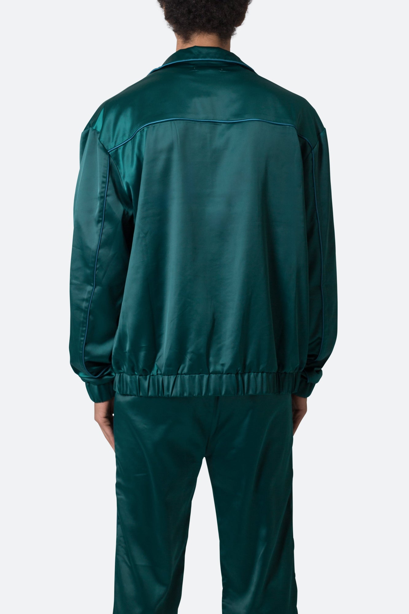 Satin Track Jacket | Green