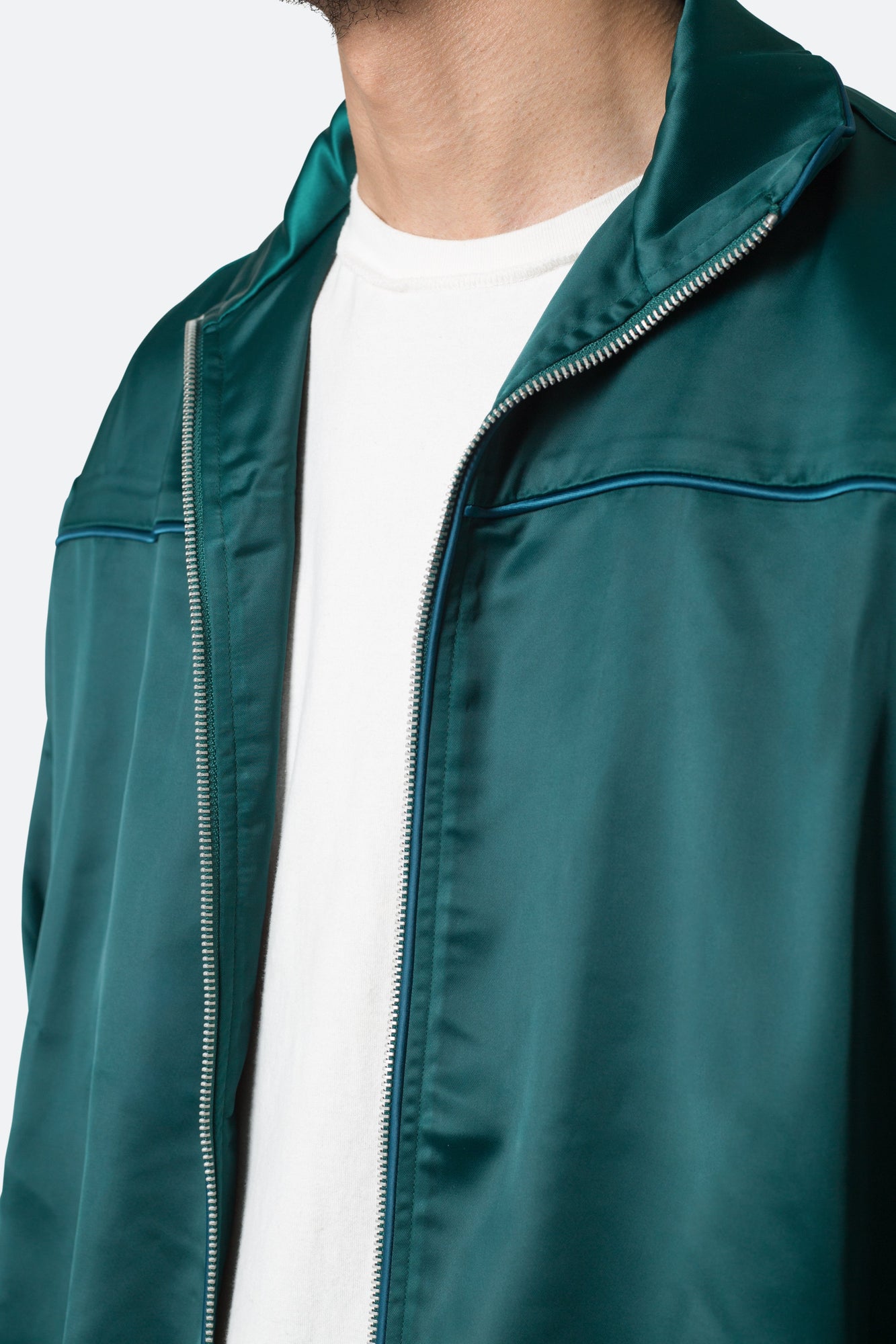 Satin Track Jacket | Green