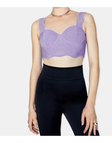 Scalloped Delia Bralette | Lilac