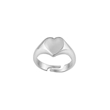 The Tiny Heart Pinky Signet Ring | 18KT Gold Vermeil & Sterling Silver