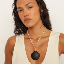 Aster Necklace | Black Ceramic Shell