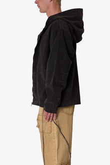 Seamed Work Jacket | Washed Black