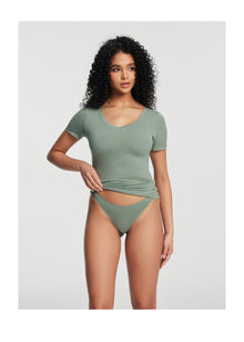 Seamless Thong Panty | Sage Green