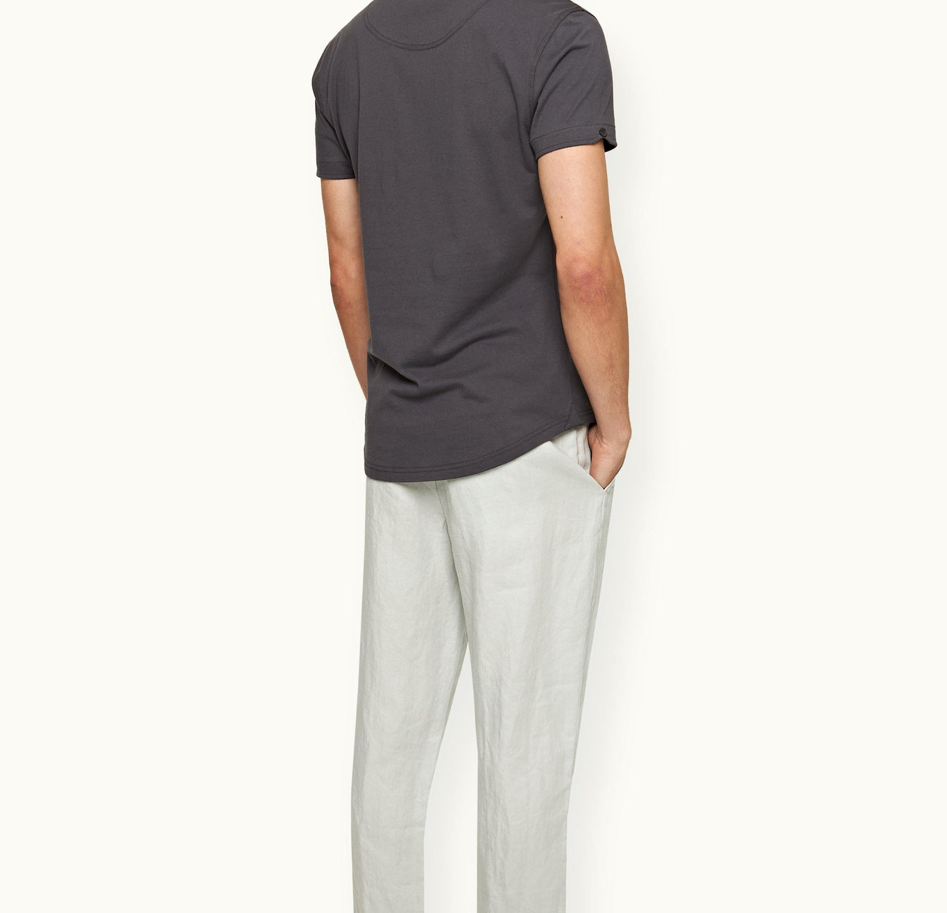 Sebastian Silk Tailored Fit Cotton-Silk Polo Shirt | Piranha Grey