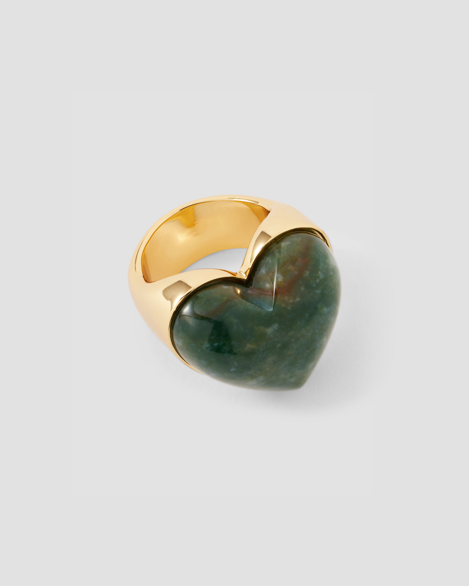 Semi-Precious Heart Ring ring - back view | womens gold rings