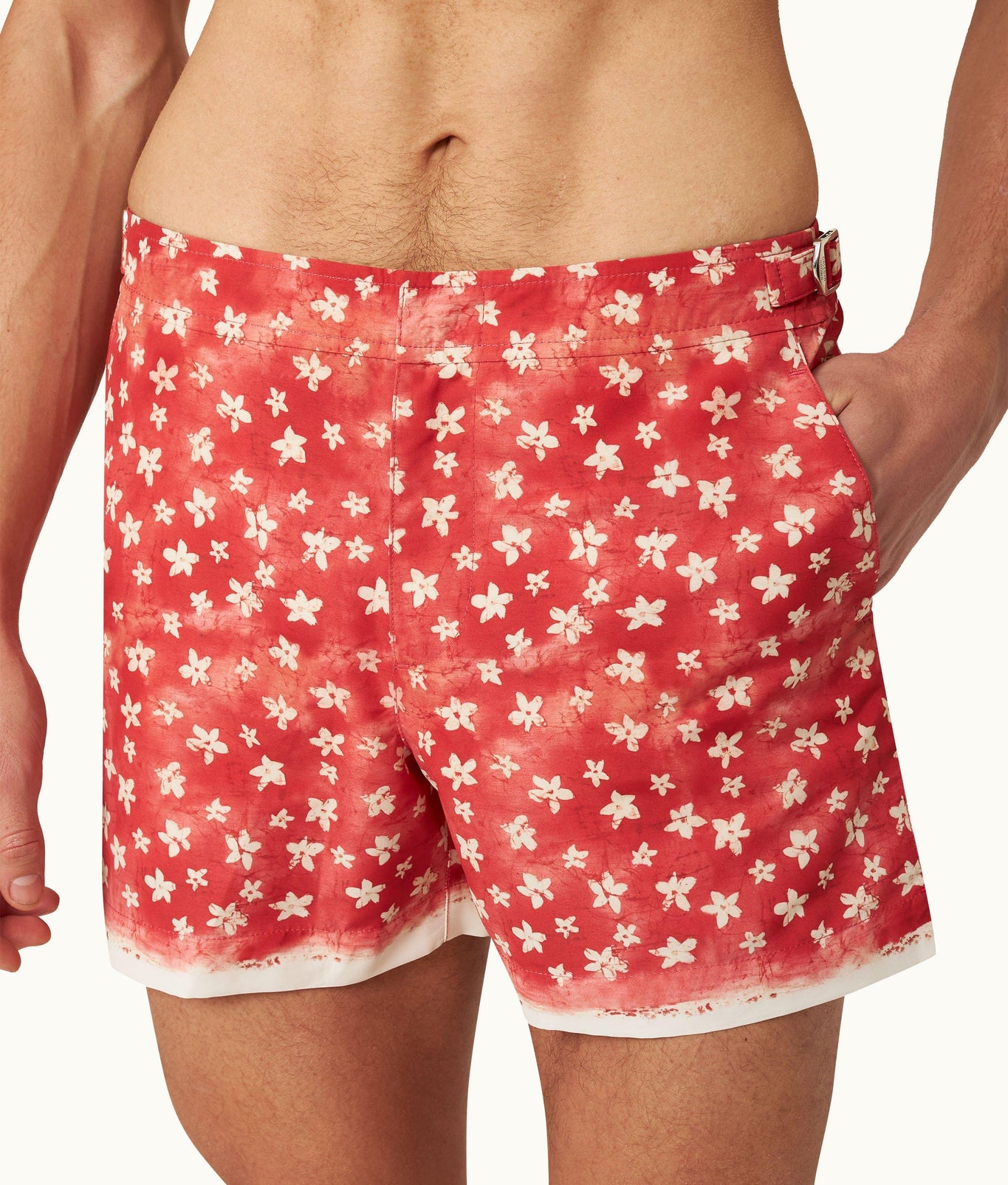 Setter Budding Life Print Shorter-Length Swim Shorts Woven | Cinnamon Summer Red