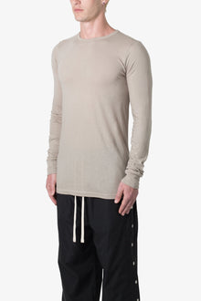 Sheer Knit Jersey L x S Tee | Bone