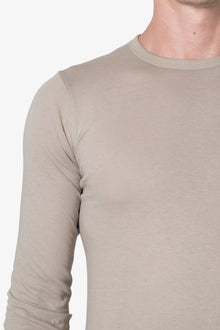 Sheer Knit Jersey L x S Tee | Bone