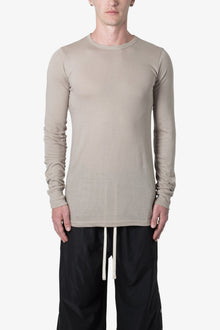 Sheer Knit Jersey L x S Tee | Bone
