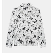 Shirt With Floral Print | Men | White x Black