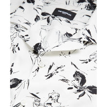 Shirt With Floral Print | Men | White x Black