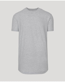 Short Sleeve Tall Curved Hem Crew | Heather Gray