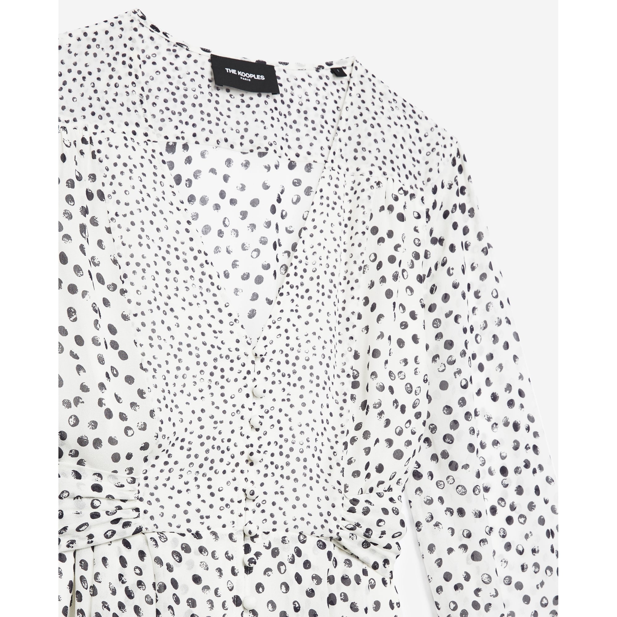 Short White Dress With Polka Dots | Women | Black