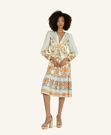 Sia Dress | Light Blue Tropical Print