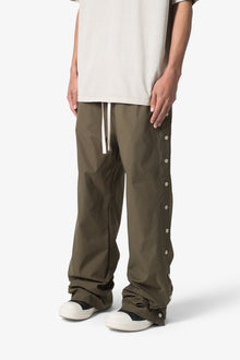 Side Snap Nylon Pants | Olive