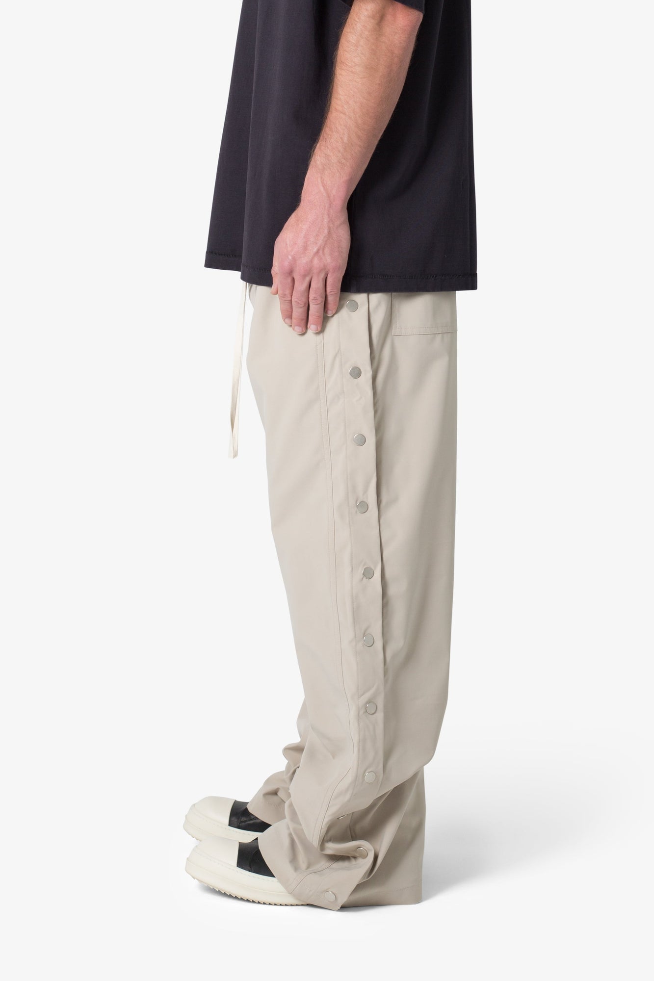 Side Snap Nylon Pants | Tan