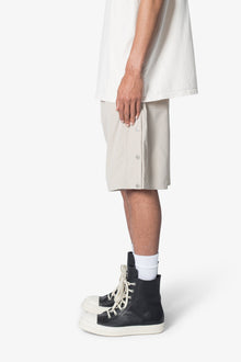 Side Snap Nylon Shorts | Tan