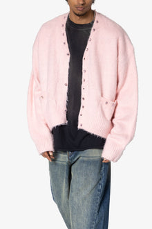 Sky Jeweled Cardigan Sweater | Pink