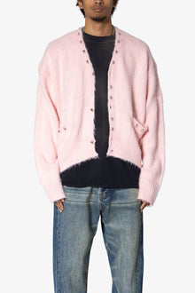 Sky Jeweled Cardigan Sweater | Pink